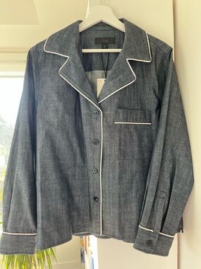 Zara Dark Denim Top/Jacket Size Large NWT